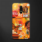 leo aesthetic collage glass case for oneplus 6 image