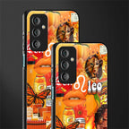 leo aesthetic collage back phone cover | glass case for samsung galaxy f23 5g