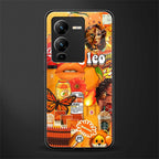 leo aesthetic collage back phone cover | glass case for vivo v25 pro 5g