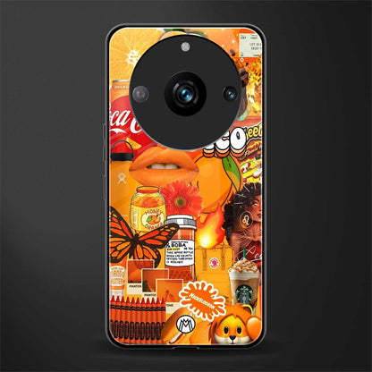 leo aesthetic collage back phone cover | glass case for realme 11 pro 5g