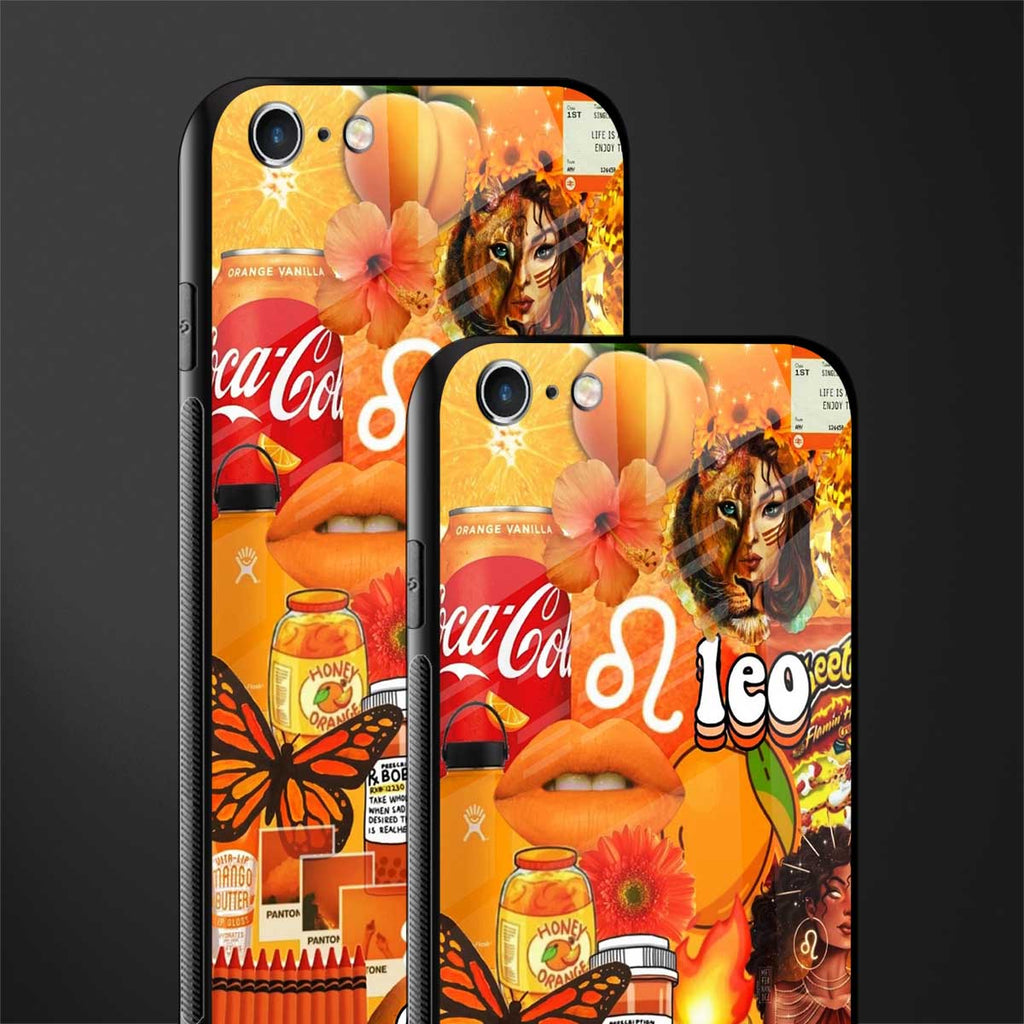 leo aesthetic collage glass case for iphone 6 plus image-2