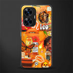 leo aesthetic collage back phone cover | glass case for realme c55