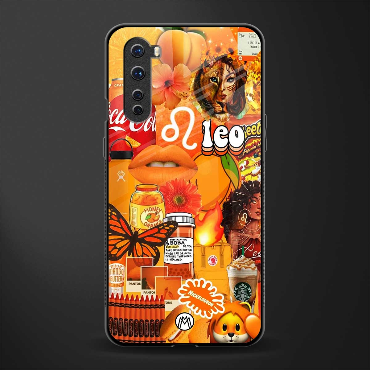 leo aesthetic collage glass case for oneplus nord ac2001 image