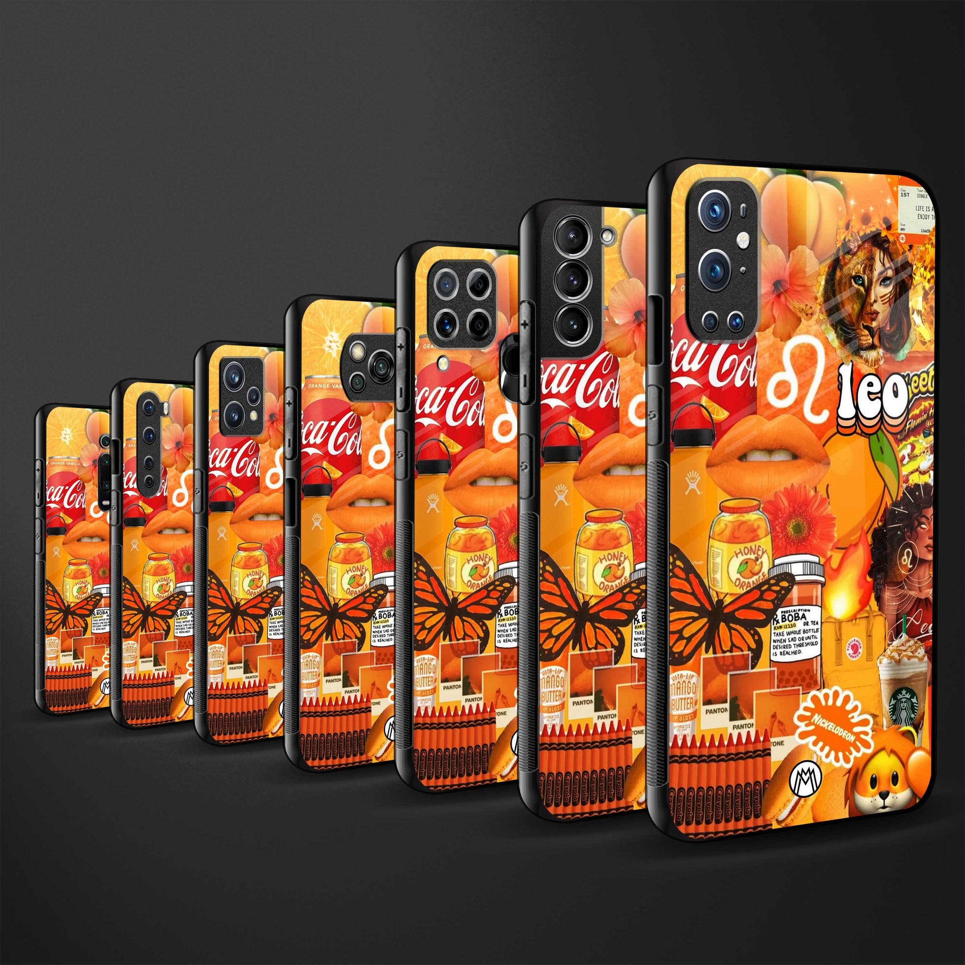 leo aesthetic collage glass case for iphone 12 mini image-3