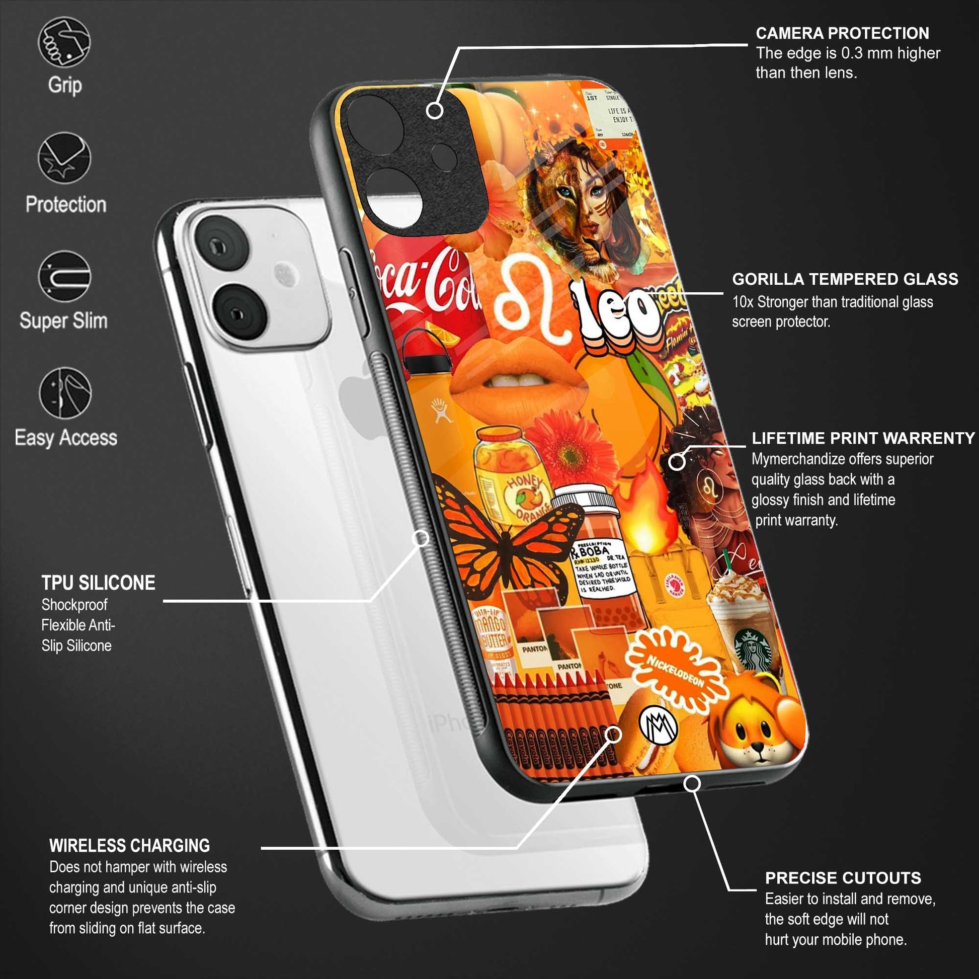 leo aesthetic collage glass case for samsung galaxy s21 ultra image-4