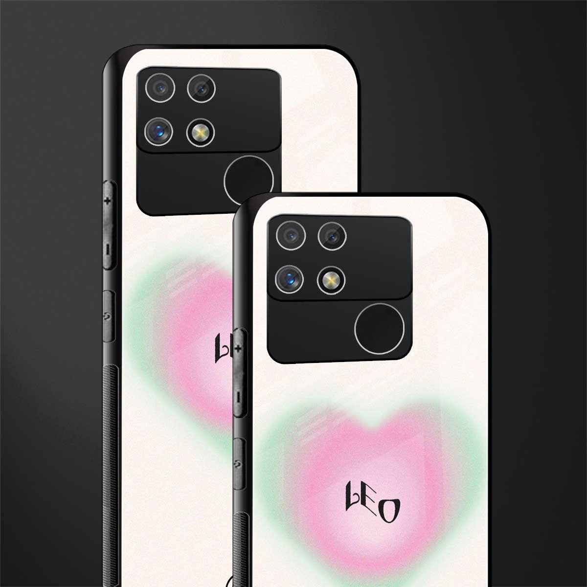 leo minimalistic back phone cover | glass case for realme narzo 50a