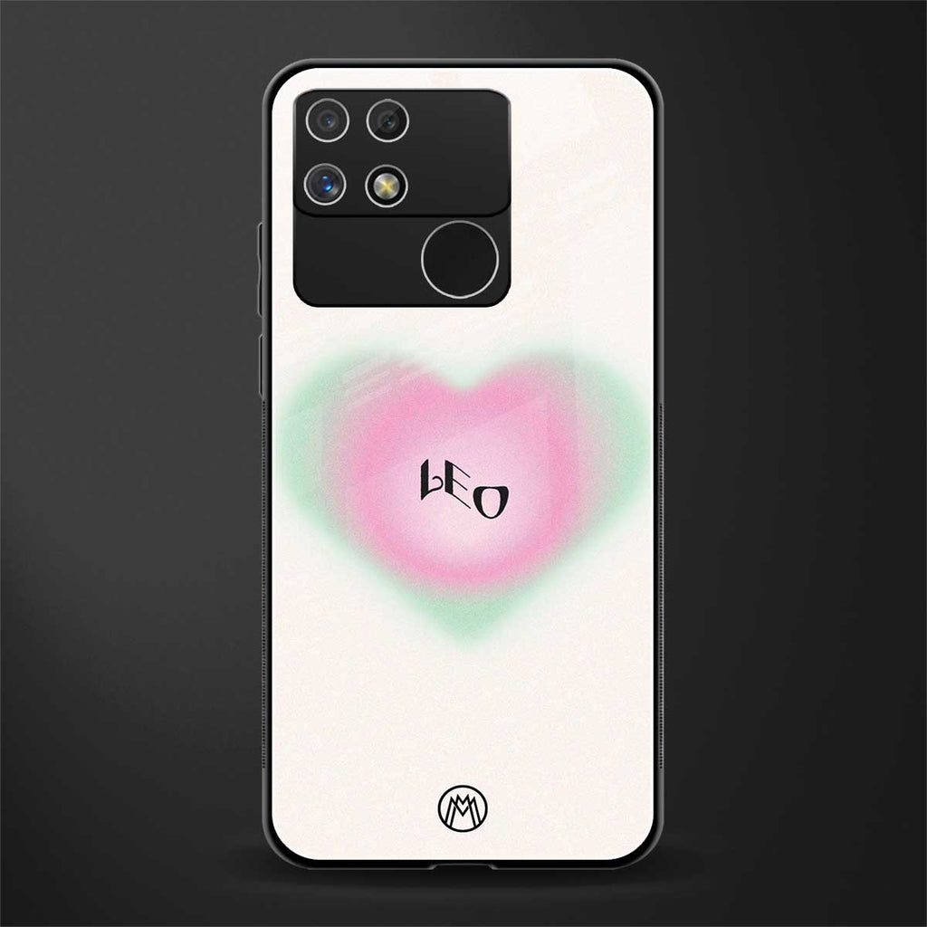leo minimalistic back phone cover | glass case for realme narzo 50a