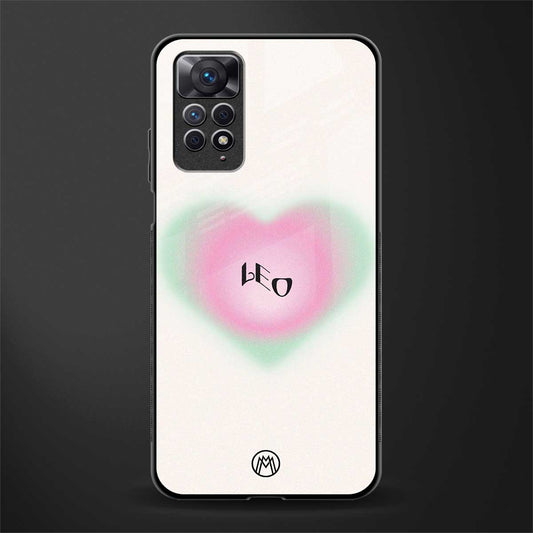leo minimalistic back phone cover | glass case for redmi note 11 pro plus 4g/5g