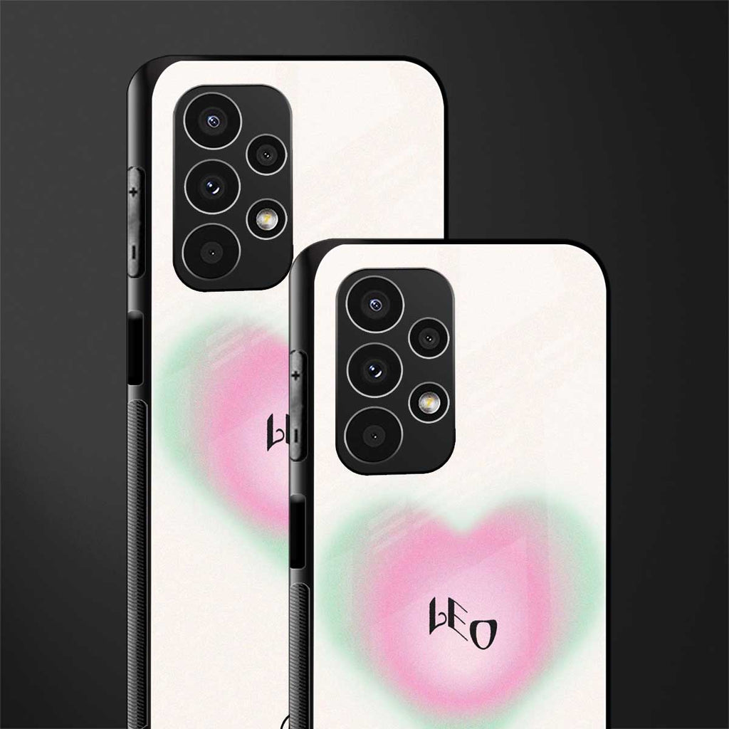 leo minimalistic back phone cover | glass case for samsung galaxy a13 4g