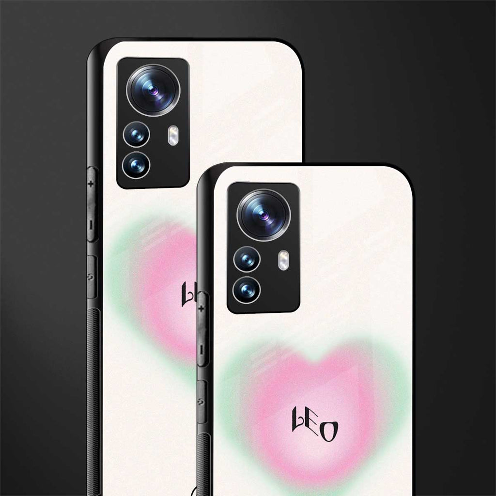 leo minimalistic back phone cover | glass case for xiaomi 12 pro