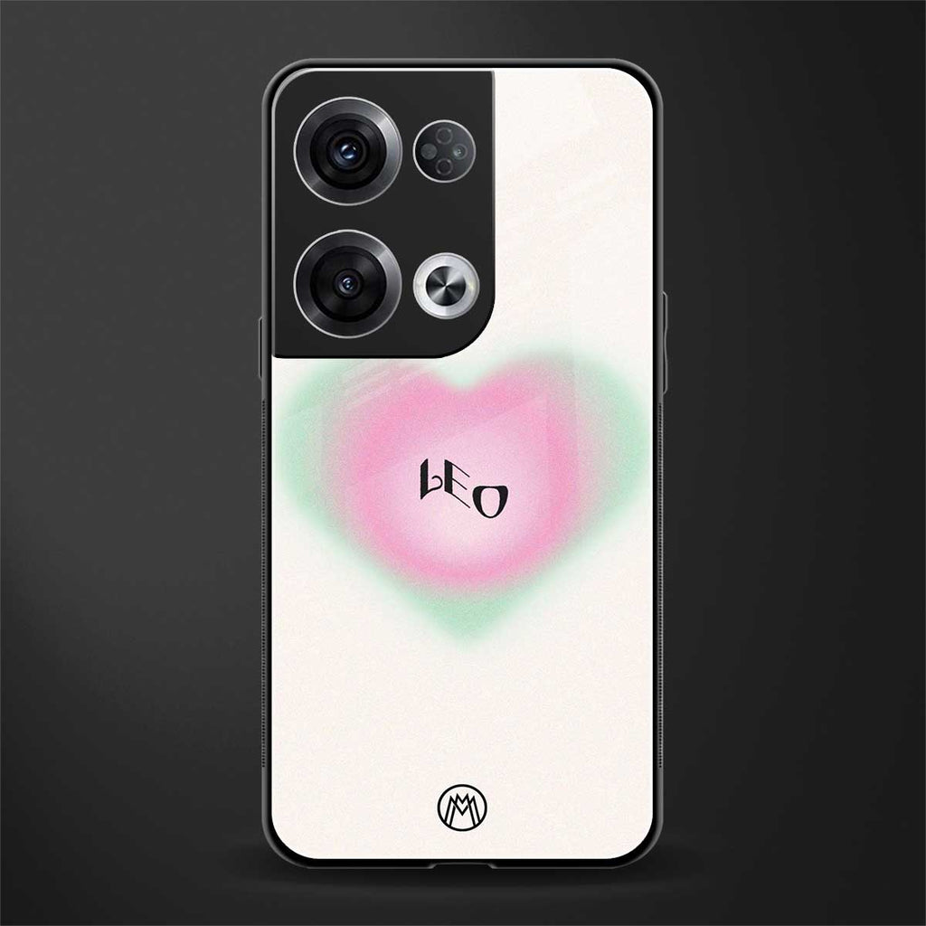 leo minimalistic back phone cover | glass case for oppo reno 8 pro