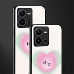 leo minimalistic back phone cover | glass case for vivo v25-5g