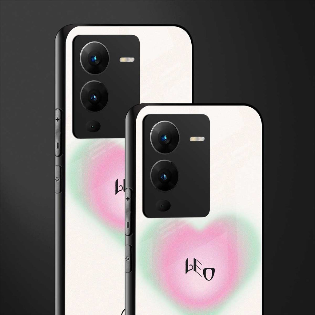 leo minimalistic back phone cover | glass case for vivo v25 pro 5g
