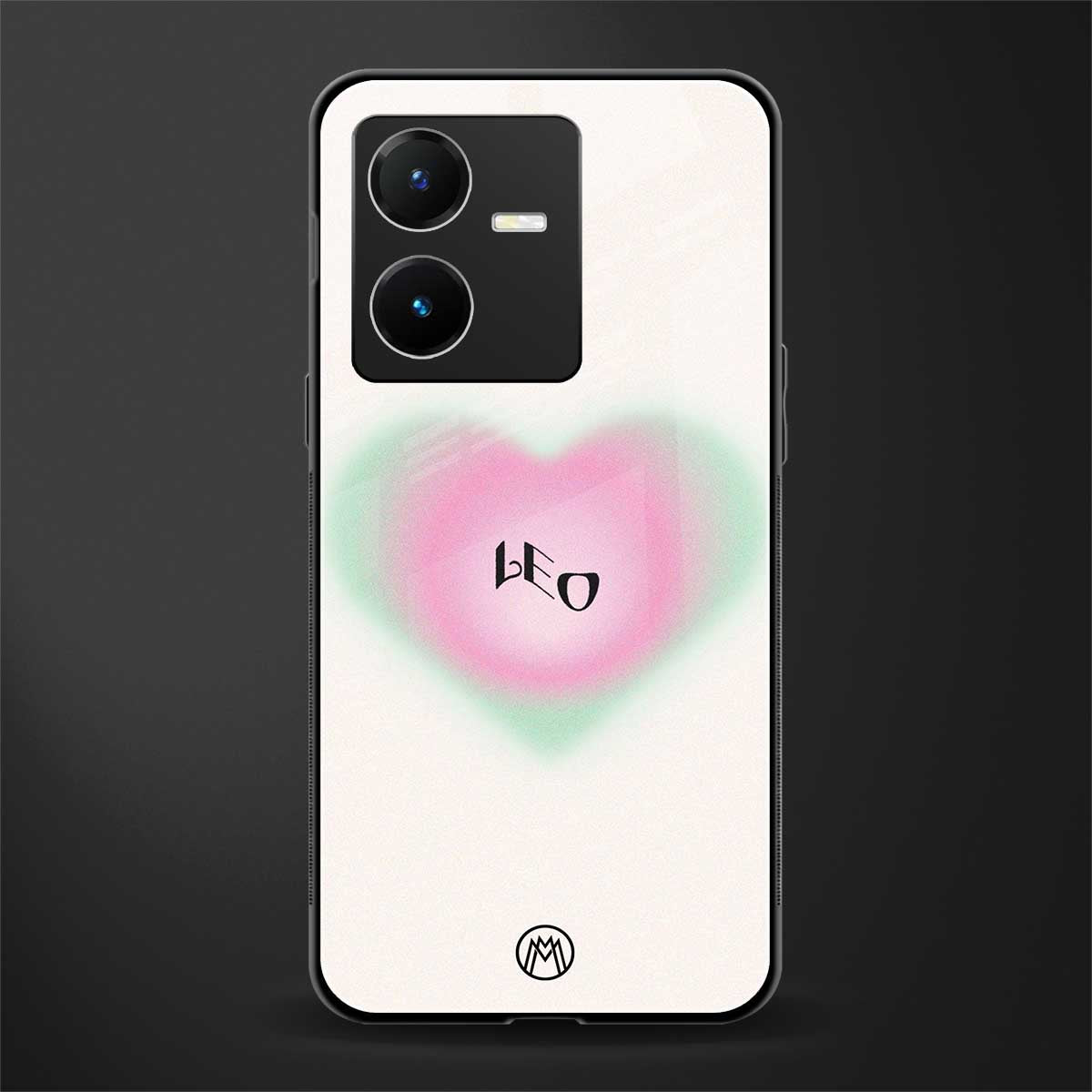 leo minimalistic back phone cover | glass case for vivo y22