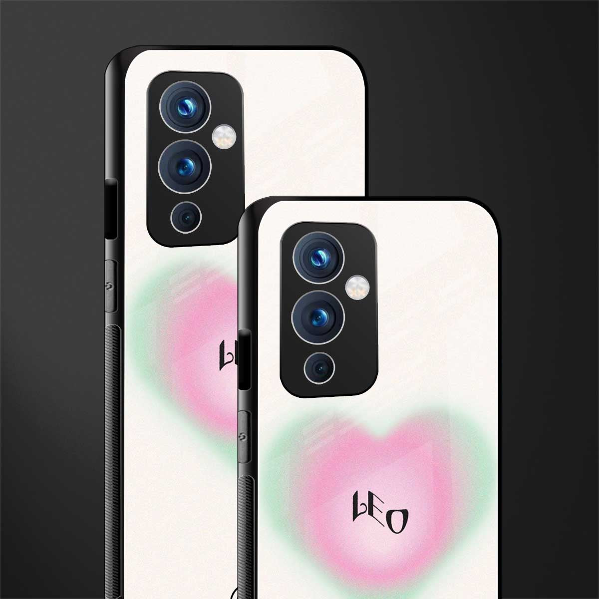 leo minimalistic back phone cover | glass case for oneplus 9