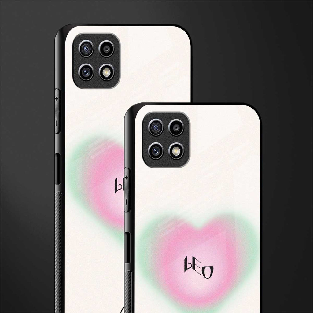 leo minimalistic back phone cover | glass case for samsung galaxy f42