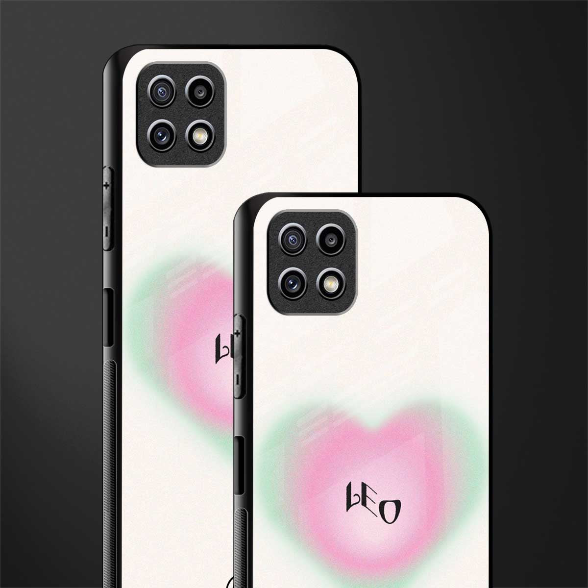 leo minimalistic back phone cover | glass case for samsung galaxy f42