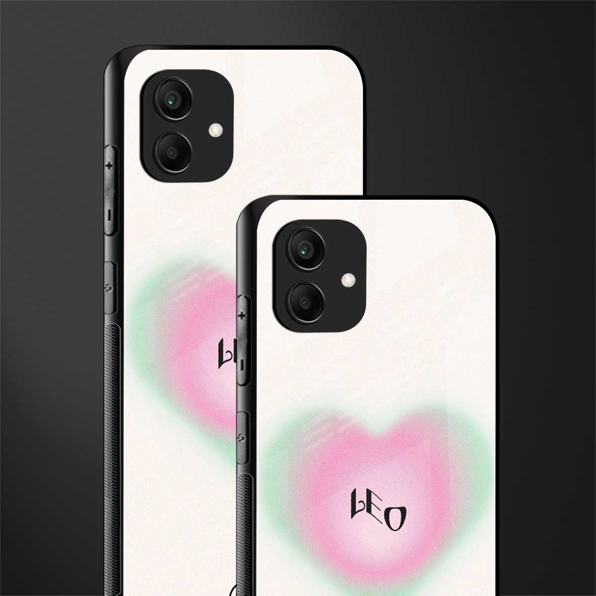 leo minimalistic back phone cover | glass case for samsung galaxy a04