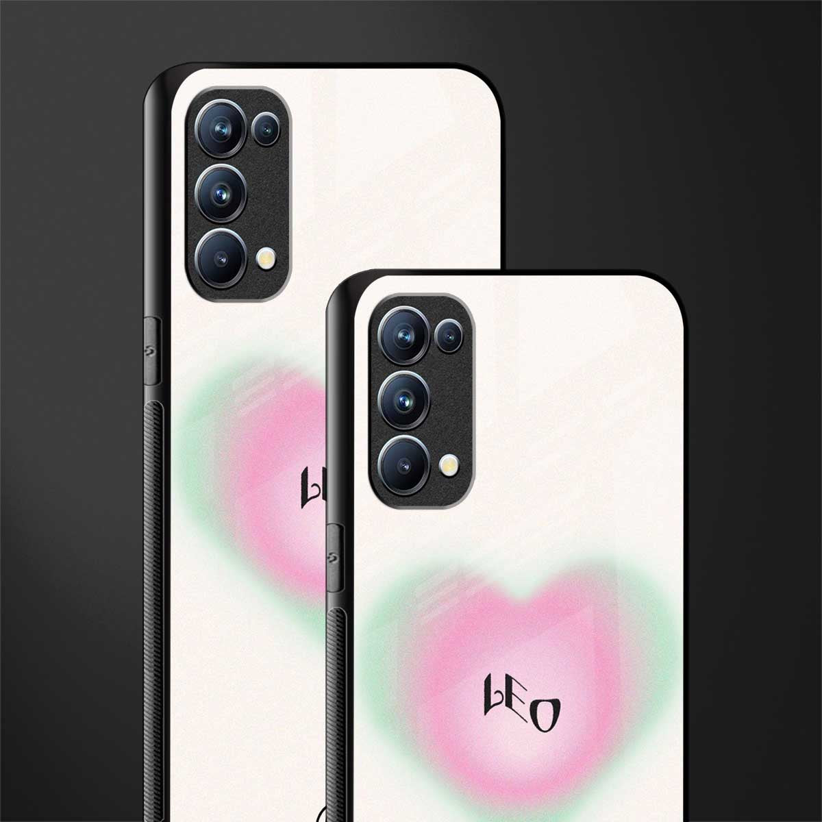 leo minimalistic back phone cover | glass case for oppo reno 5