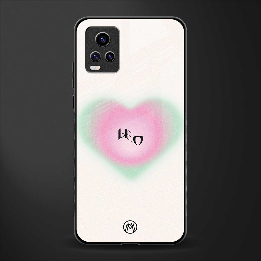 leo minimalistic back phone cover | glass case for vivo v21e 4g