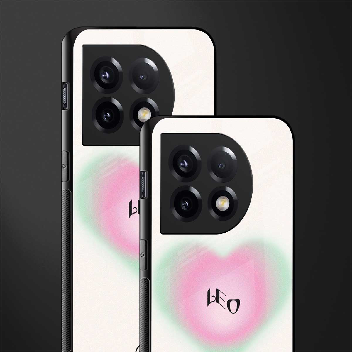 leo minimalistic back phone cover | glass case for oneplus 11