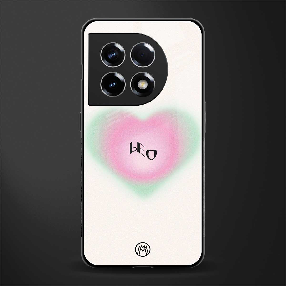 leo minimalistic back phone cover | glass case for oneplus 11