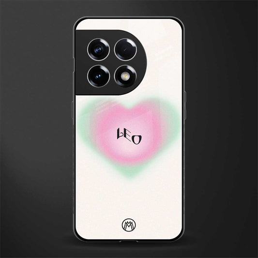 leo minimalistic back phone cover | glass case for oneplus 11r