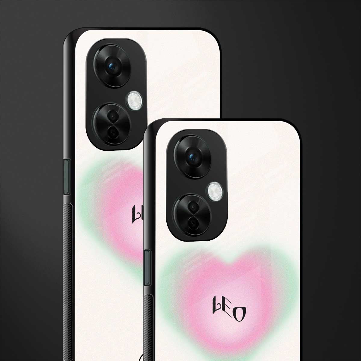 leo minimalistic back phone cover | glass case for oneplus nord ce 3 lite