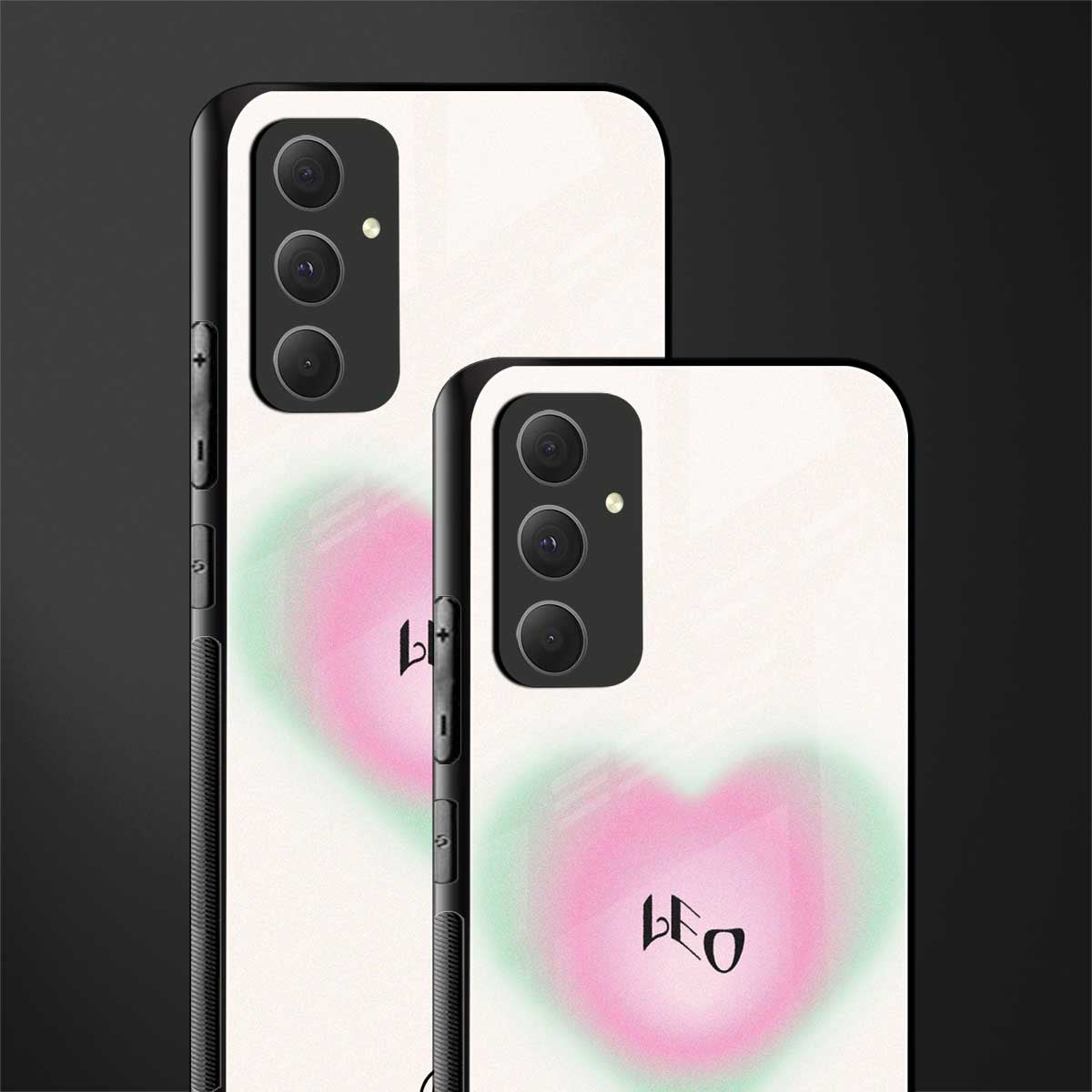 leo minimalistic back phone cover | glass case for samsung galaxy a54 5g