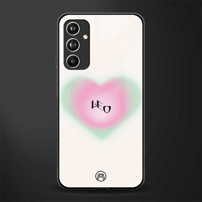 leo minimalistic back phone cover | glass case for samsung galaxy a54 5g
