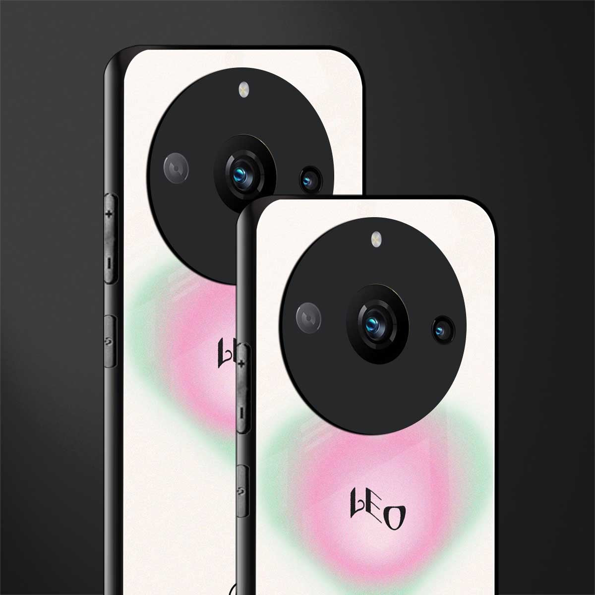 leo minimalistic back phone cover | glass case for realme 11 pro 5g