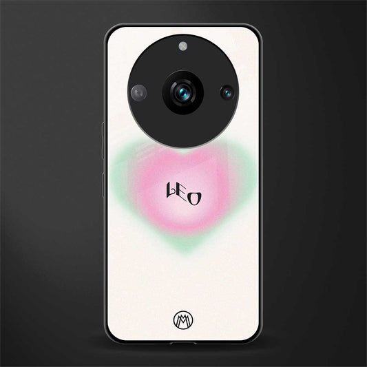 leo minimalistic back phone cover | glass case for realme 11 pro 5g