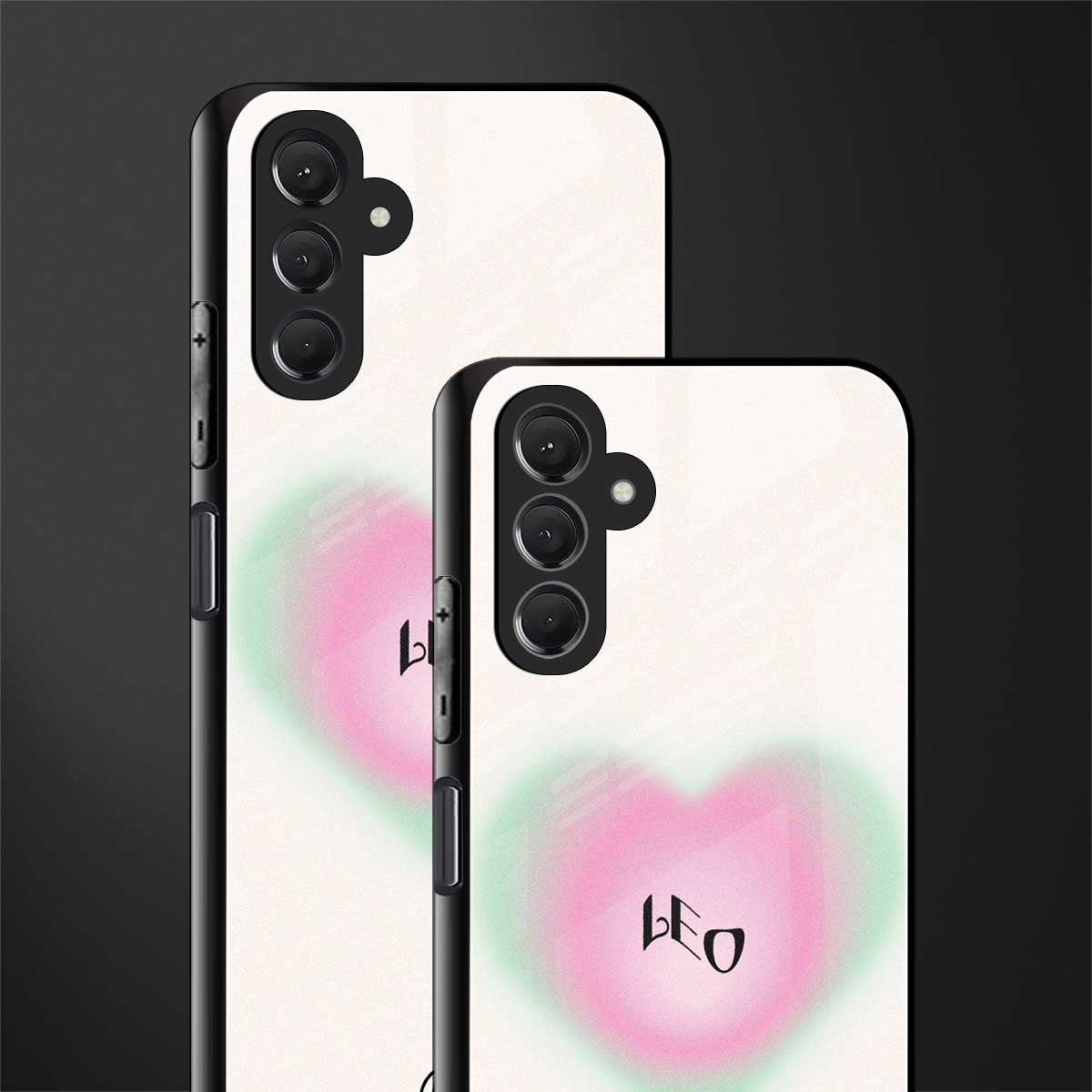 leo minimalistic back phone cover | glass case for samsun galaxy a24 4g