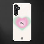 leo minimalistic back phone cover | glass case for samsun galaxy a24 4g