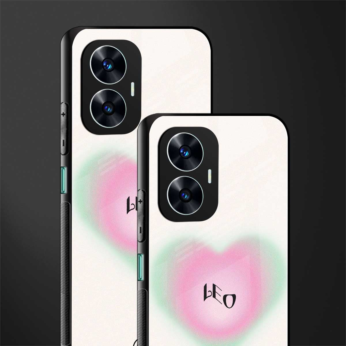 leo minimalistic back phone cover | glass case for realme c55