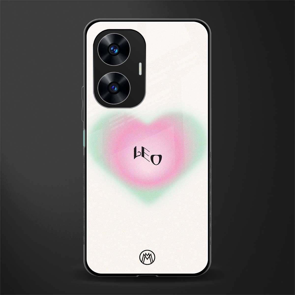 leo minimalistic back phone cover | glass case for realme c55