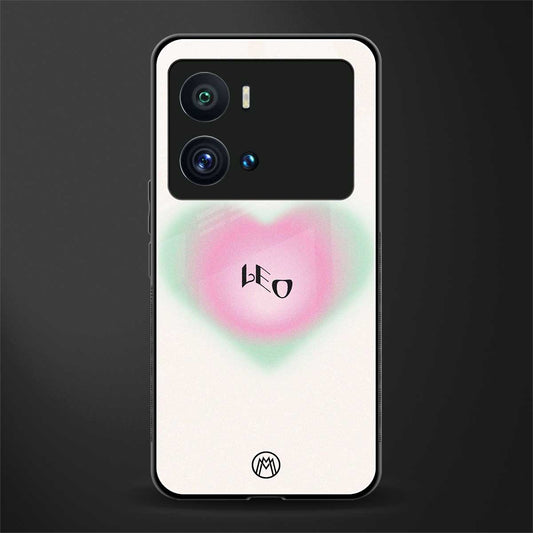 leo minimalistic back phone cover | glass case for iQOO 9 Pro