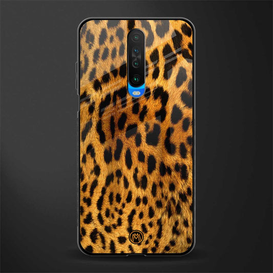 leopard fur glass case for poco x2 image