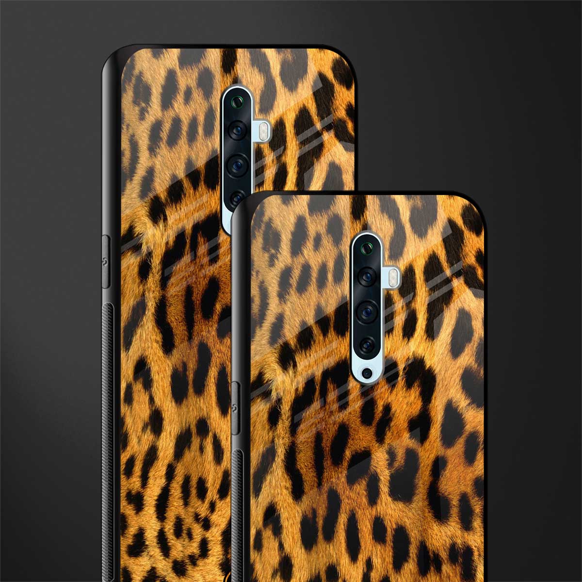 leopard fur glass case for oppo reno 2f image-2