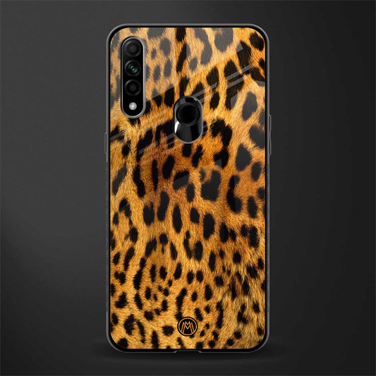 leopard fur glass case for oppo a31 image