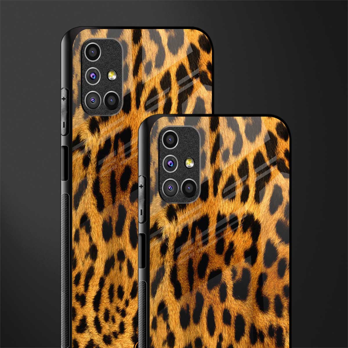 leopard fur glass case for samsung galaxy m31s image-2
