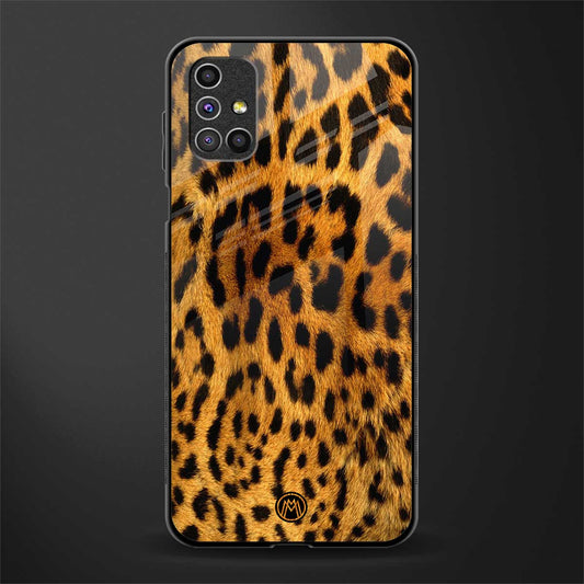 leopard fur glass case for samsung galaxy m51 image