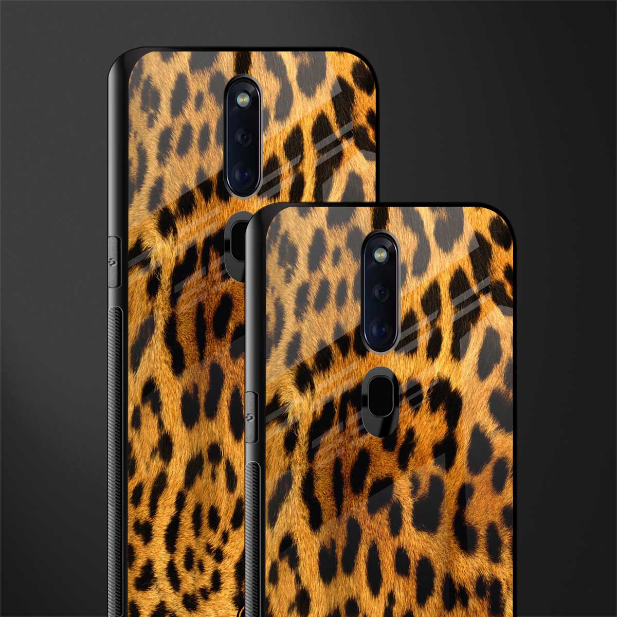 leopard fur glass case for oppo f11 pro image-2