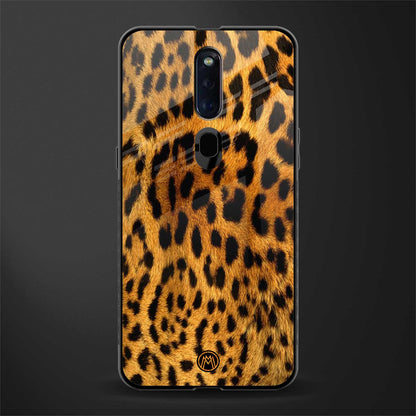 leopard fur glass case for oppo f11 pro image