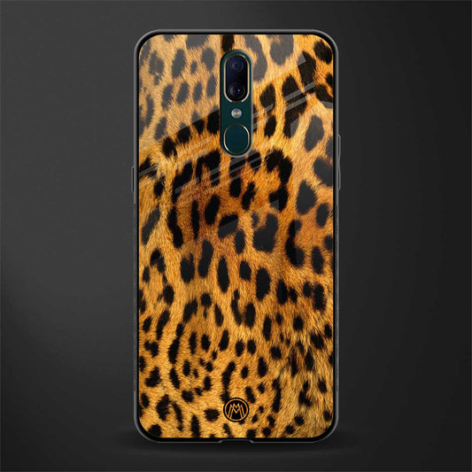 leopard fur glass case for oppo a9 image