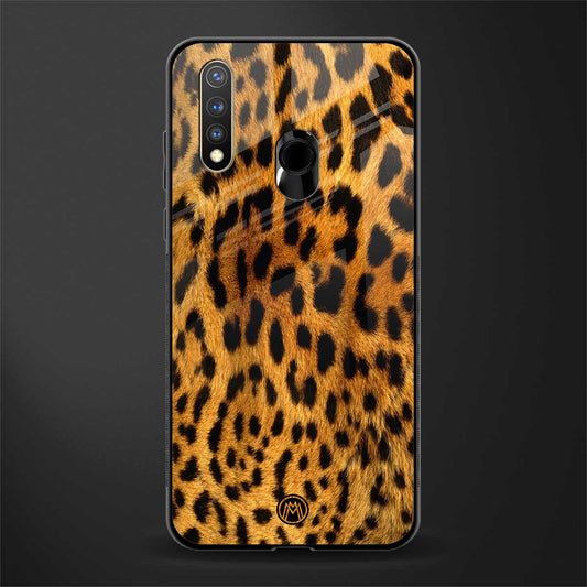 leopard fur glass case for vivo u20 image