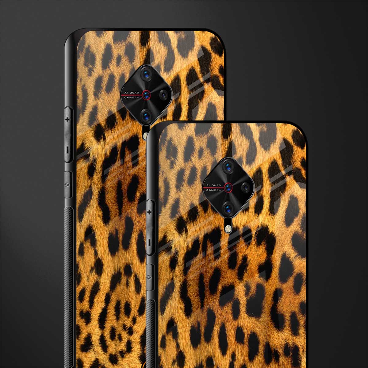 leopard fur glass case for vivo s1 pro image-2