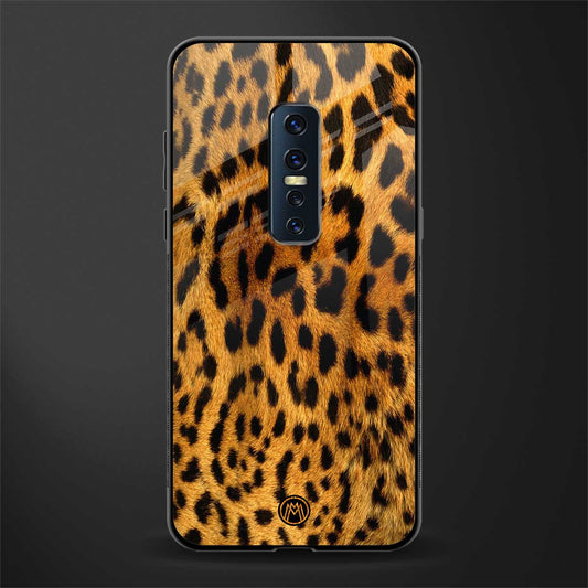 leopard fur glass case for vivo v17 pro image