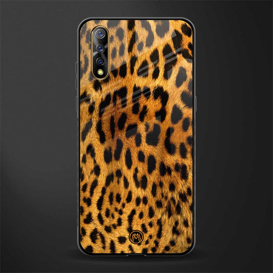 leopard fur glass case for vivo s1 image