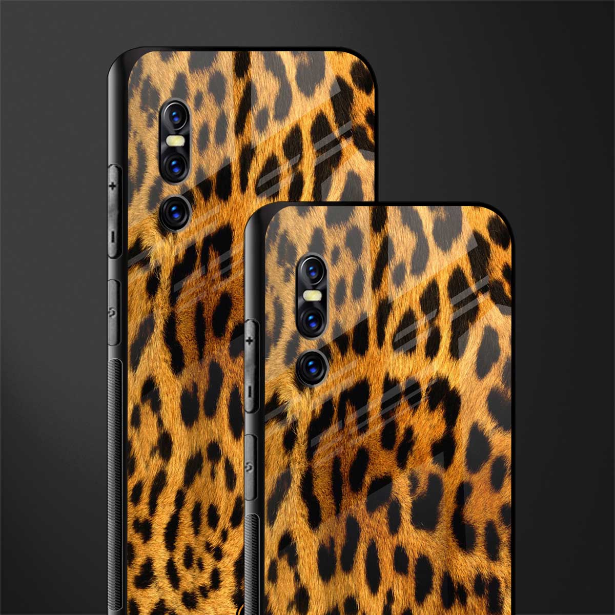 leopard fur glass case for vivo v15 pro image-2
